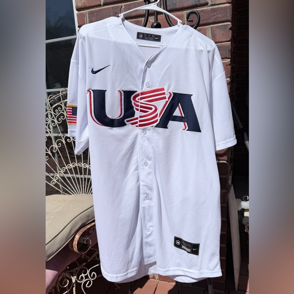 Men's Nike Team USA World Baseball Classic Jersey White #3 Betts Size xxl NEW